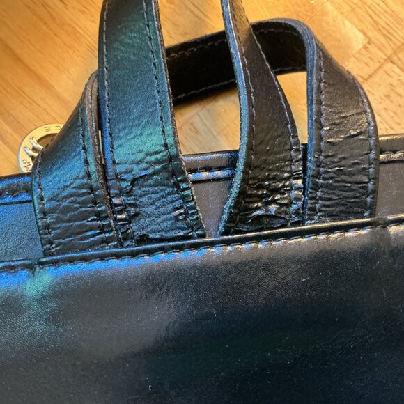 Longchamp Roseau Bamboo Toggle Black Leather Backpack Shoulder Bag - Picture 12 of 12